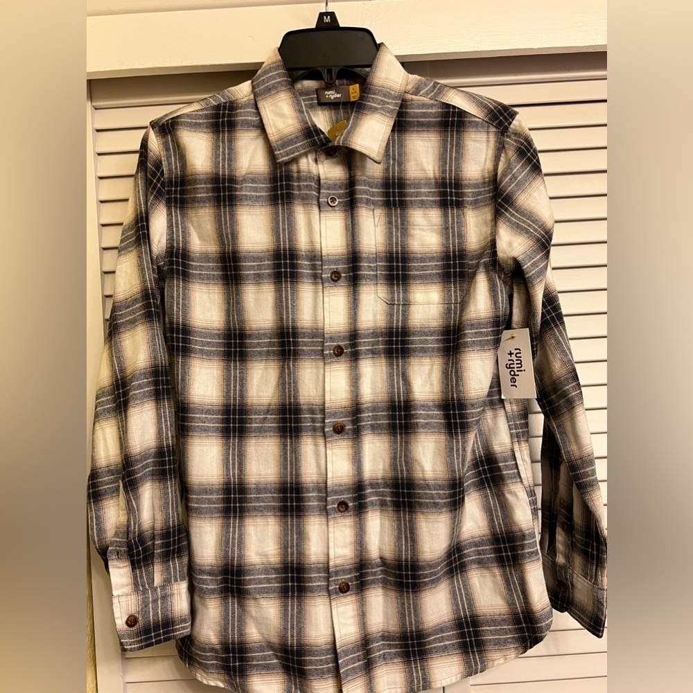 Remi & Ryder Kids 10-12 Flannel Shirt BNWT